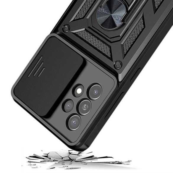Hybrid Armor Camshield Case Samsung Galaxy A33 5G ütésálló hátlap, tok, fekete