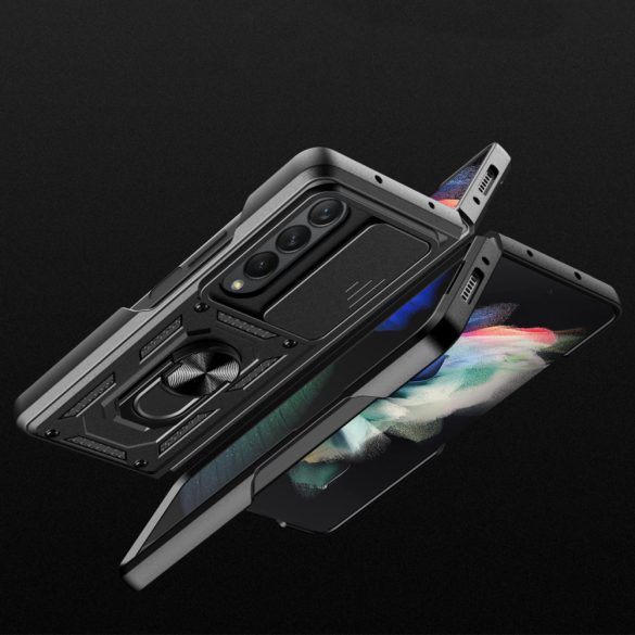 Hybrid Armor Camshield Samsung Galaxy Z Fold 4 ütésálló hátlap, tok, rózsaszín