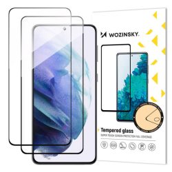   Wozinsky 2db Samsung Galaxy S23 Plus Glass Screen 5D Full Glue teljes kijelzős edzett üvegfólia, 9H keménységű, fekete