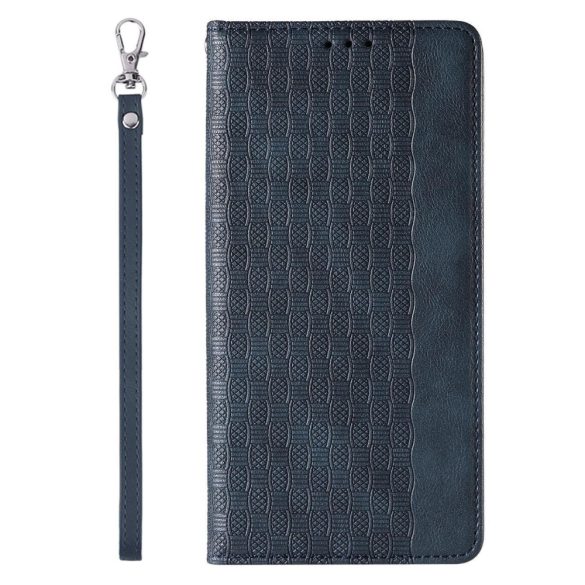 Magnet Strap Case Samsung Galaxy A34 5G oldalra nyíló tok, sötétkék