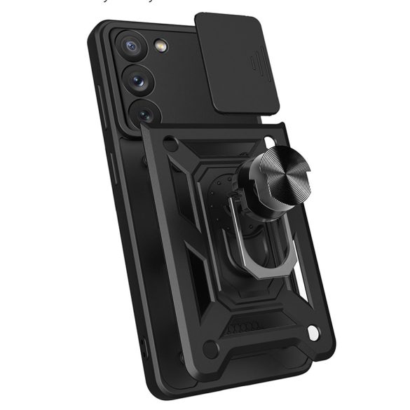 Hybrid Armor Camshield Case Samsung Galaxy A34 5G ütésálló hátlap, tok, fekete