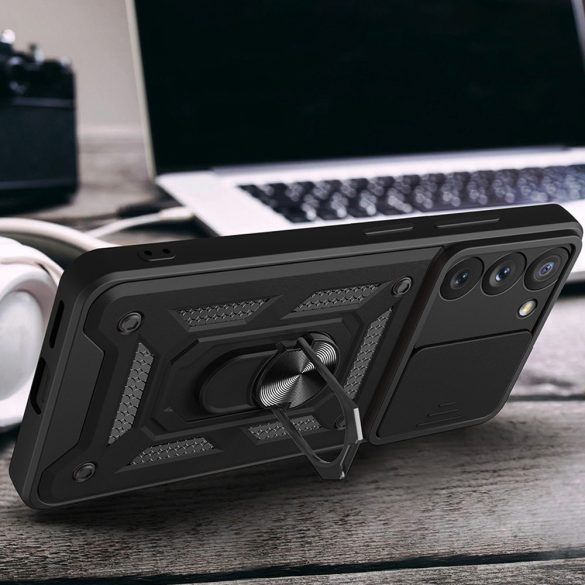 Hybrid Armor Camshield Case Samsung Galaxy A34 5G ütésálló hátlap, tok, sötétkék