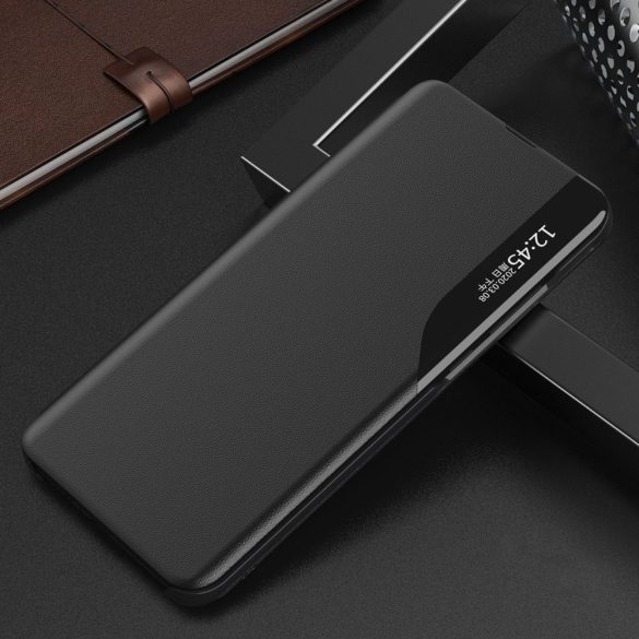 Eco Leather View Case Xiaomi 13 Lite oldalra nyíló tok, fekete
