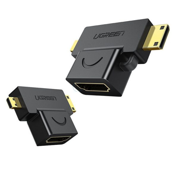 Ugreen 20144 mini HDMI/micro HDMI/HDMI adapter, fekete