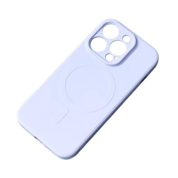 MagSafe Silicone Case iPhone 15 Pro magsafe kompatibilis hátlap, tok, világoskék