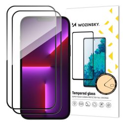   Wozinsky iPhone 15 Pro 2db Glass Screen 5D Full Glue teljes kijelzős edzett üvegfólia, 9H keménységű, tokbarát, fekete