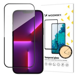   Wozinsky iPhone 15 5D Full Glue teljes kijelzős edzett üvegfólia (tempered glass), 9H keménységű, tokbarát, fekete