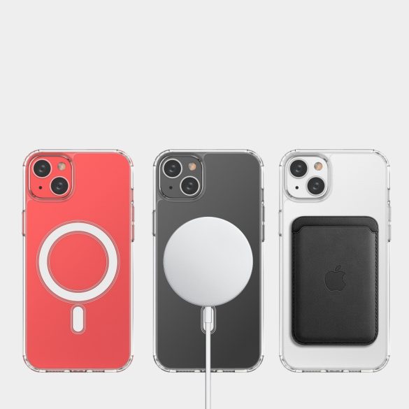 Magsafe Case iPhone 15 magsafe kompatibilis hátlap, tok, átlátszó