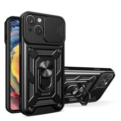   Hybrid Armor Camshield Case iPhone 15 ütésálló hátlap, tok, fekete