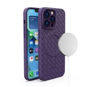   MagSafe Woven Case iPhone 15 magsafe kompatibilis hátlap, tok, lila