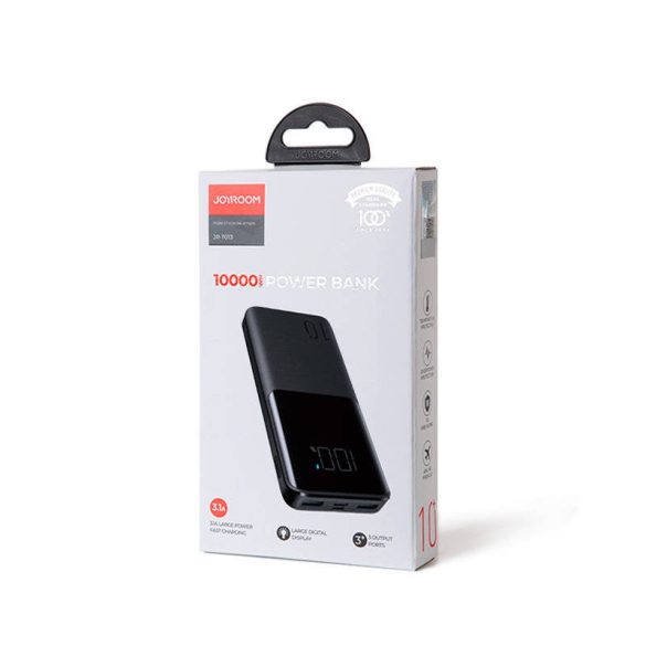 Joyroom JR-T013 PD 3.0 & QC 3.0 Power Bank and Qi Wireless Charger, 10000 mAh, 15W, hordozható külső akkumulátor és vezeték nélküli Qi töltő, fekete