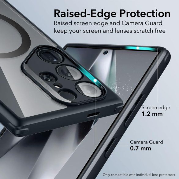 ESR Classic Hybrid Halolock Samsung Galaxy S24 Ultra magsafe kompatibilis ütésálló hátlap, tok, átlátszó