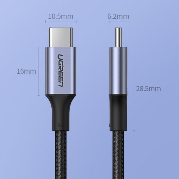 Ugreen US316 USB-C/USB-C 2.0 5A kábel 3m, szürke