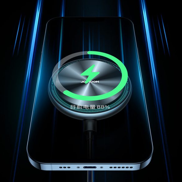 Joyroom JR-ZS290 Car Magnetic Holder Qi Wireless Induction Charger Magsafe kompatibilis vezeték nélküli töltő és tartó, műszerfalra, mágneses, 15W, ezüst