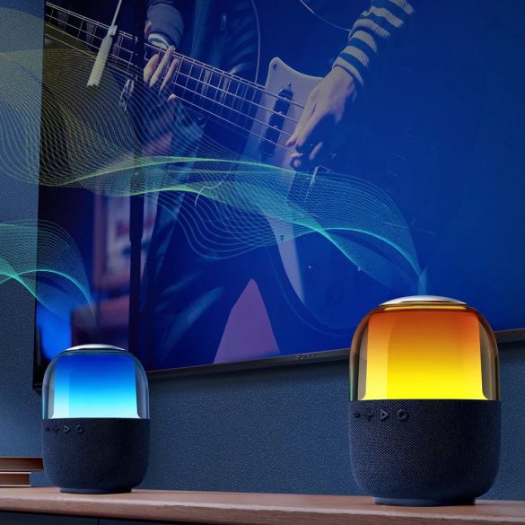 Joyroom JR-ML05 RGB Bluetooth 5.3, Speaker, LED világítású hordozható hangszóró, 8W, 1500mAh fekete