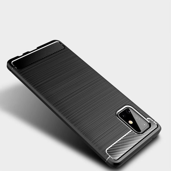 Carbon Case Flexible Samsung Galaxy A31 hátlap, tok, kék