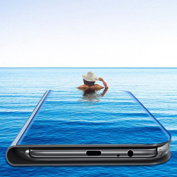 Clear View Case cover Samsung Galaxy A20s oldalra nyíló tok, rózsaszín
