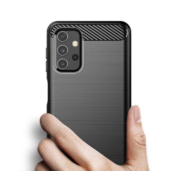 Carbon Case Flexible Samsung Galaxy A32 5G hátlap, tok, fekete