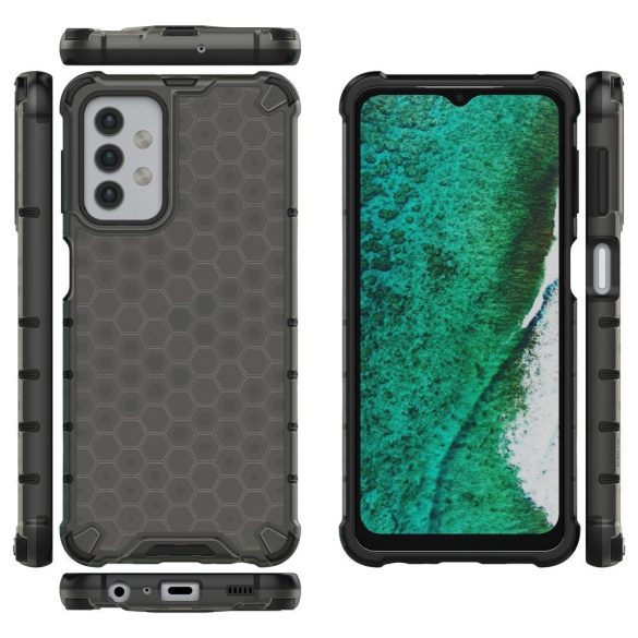 Honeycomb Case Samsung Galaxy A32 5G ütésálló hátlap, tok, fekete