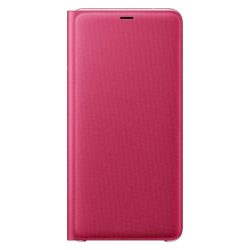   Samsung gyári Wallet Cover Samsung Galaxy A9 (2018) oldalra nyíló tok, rózsaszín