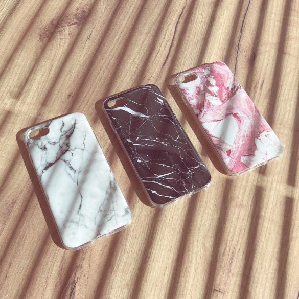 Wozinsky Marble cover iPhone 13 márvány mintás hátlap, tok, fekete