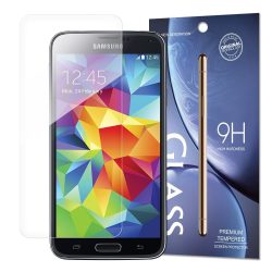   Samsung Galaxy S5 kijelzővédő edzett üvegfólia (tempered glass) 9H keménységű (nem teljes kijelzős 2D sík üvegfólia), átlátszó