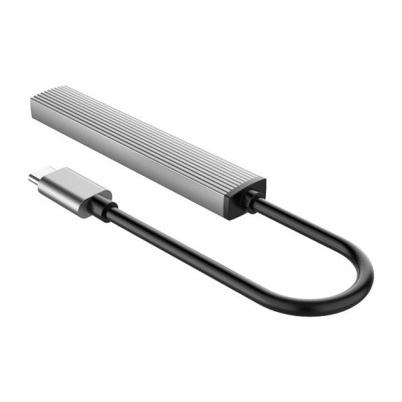 Orico Hub 2xUSB-A 2.0, 1xUSB-A 3.0,  Micro-SD elosztó, USB-C kábellel, szürke