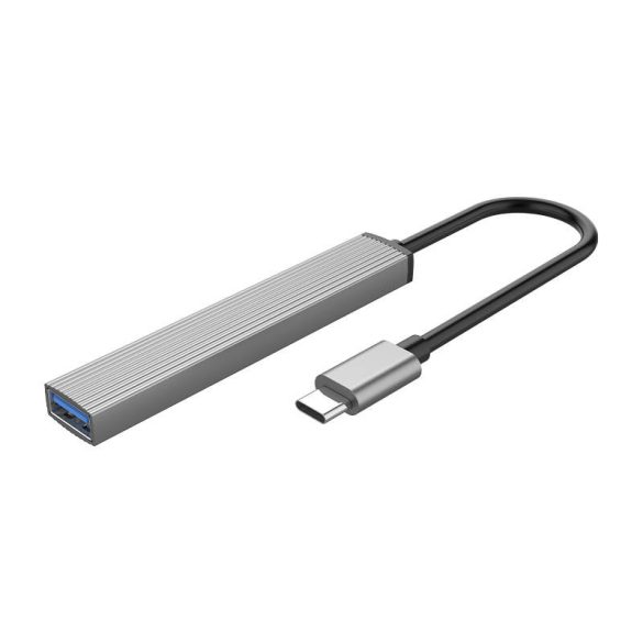 Orico Hub 2xUSB-A 2.0, 1xUSB-A 3.0,  Micro-SD elosztó, USB-C kábellel, szürke