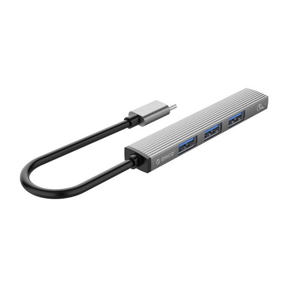 Orico Hub 2xUSB-A 2.0, 1xUSB-A 3.0,  Micro-SD elosztó, USB-C kábellel, szürke