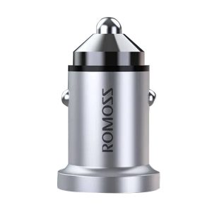 Romoss AU420T Car Charger autós szivargyújtó, QC 4.0 USB-A/USB-C, PD/QC, 20W, ezüst