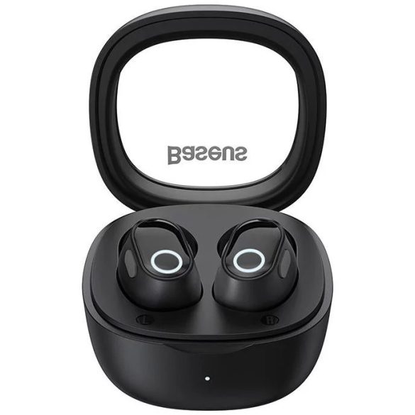 Baseus Bowie WM02 Bluetooth 5.3 Earphone, Headset, vezeték nélküli töltés funkcióval, fekete