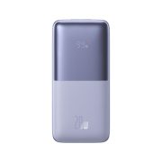   Baseus PPBD040205 Bipow Pro Power Bank, hordozható külső akkumulátor 2xUSB-A/USB-C kábellel, 10000 mAh, 20W, lila