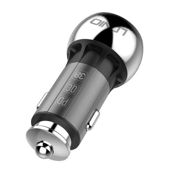 Ldnio C1 Car Charger autós szivargyújtó, QC 3.0 USB-A/USB-C, PD, 36W, fekete