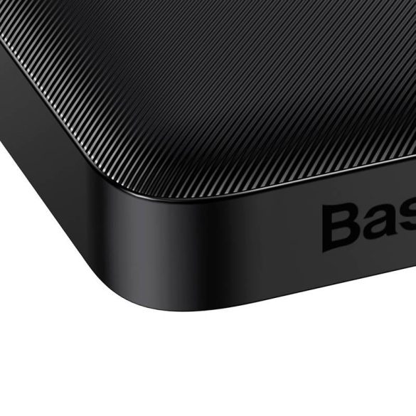 Baseus Bipow Powerbank, hordozható külső akkumulátor 2xUSB-A/USB-C/Micro-USB, LED kijelzővel, 10000 mAh, 15W, fekete