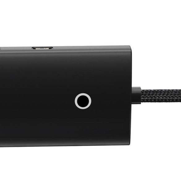 Baseus OS-Lite 4-Port Hub 4xUSB-A 3.0 elosztó, USB-A kábellel, 25cm, fekete