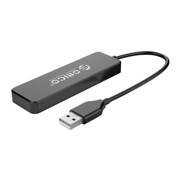 Orico Hub 4xUSB-A 2.0 elosztó, USB-A kábellel, fekete