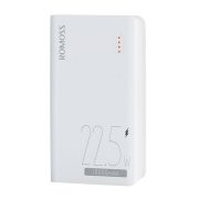   Romoss SENSE4SF Powerbank, hordozható külső akkumulátor 2xUSB-A/USB-C/Micro-USB/Apple Lightning, PD gyorstöltés, 10000 mAh, 22.5W, fehér