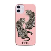   Iphoria iPhone 11 Leopards hátlap, tok, mintás, rózsaszín