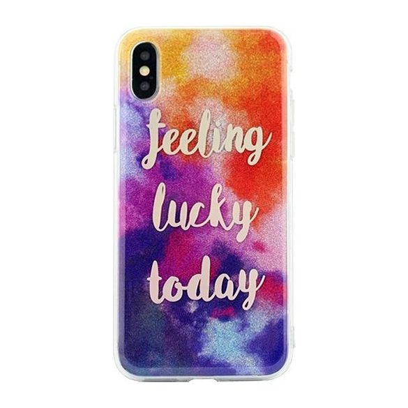 Pattern (feeling lucky today) Samsung Galaxy J6 Plus (2018) mintás, hátlap, tok, színes