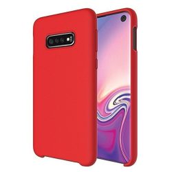   Silicone Flexible Rubber Samsung Galaxy S10 Plus hátlap, tok, piros