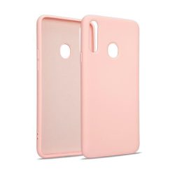   Silicone Case Samsung Galaxy A20s szilikon hátlap, tok, rozé arany