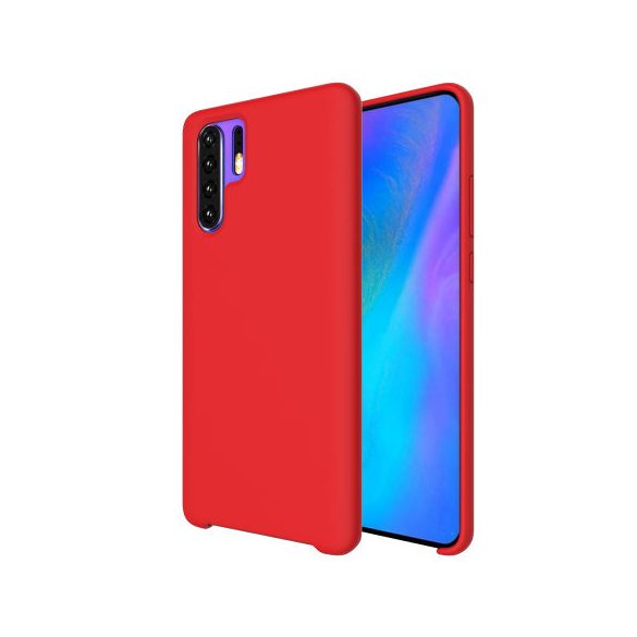 Silicone Case Huawei P40 Lite hátlap, tok, piros