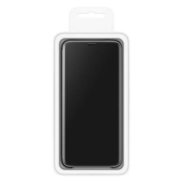 Clear View Case cover Samsung Galaxy A02s oldalra nyíló tok, fekete