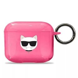  Karl Lagerfeld Apple Airpods 3 Choupette (KLA3UCHFP) tok, rózsaszín