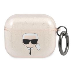   Karl Lagerfeld Apple Airpods 3 Glitter Karl's Head (KLA3UKHGD) tok, arany