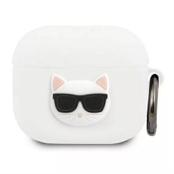   Karl Lagerfeld Apple Airpods 3 Silicone Choupette (KLACA3SILCHWH) tok, fehér