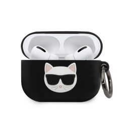   Karl Lagerfeld Apple Airpods Pro Choupette (KLACAPSILCHBK) szilikon tok, fekete