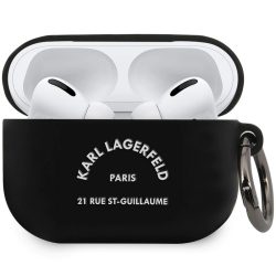   Karl Lagerfeld Airpods Pro Silicone Rue St Guillaume tok, fekete