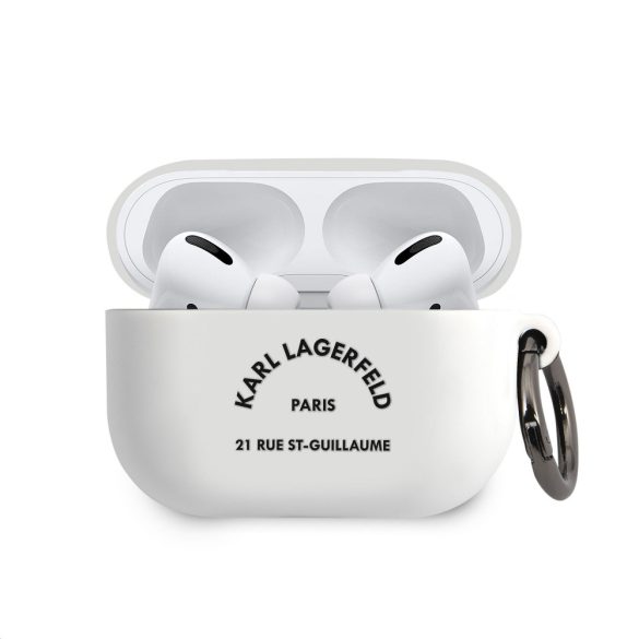 Karl Lagerfeld Apple Airpods Pro Silicone RSG (KLACAPSILRSGWH) tok, fehér