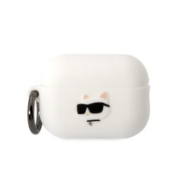   Karl Lagerfeld Airpods Pro 2 Silicone Choupette Head 3D (KLAP2RUNCHH) tok, fehér